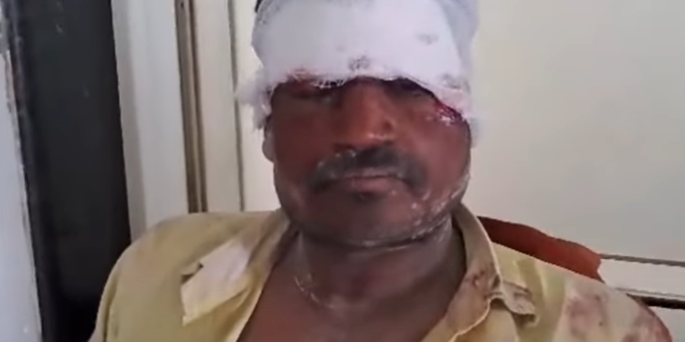 मवेशी सामने आने पर बाइक सवार टकराया