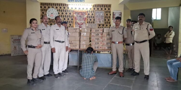 थाना कोतवाली पुलिस ने स्कॉर्पियो वाहन अवैध शराब तस्करी करते आरोपी को राजनगर बायपास रोड से किया गिरफ्तार