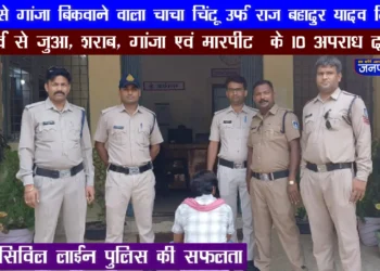 भतीजे से गांजा बिकवाने वाला  चाचा चिटू उर्फ राज बहादुर यादव गिरफ्तार