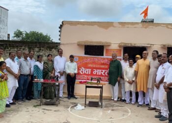 सेवा भारती छतरपुर में ध्वजारोहण