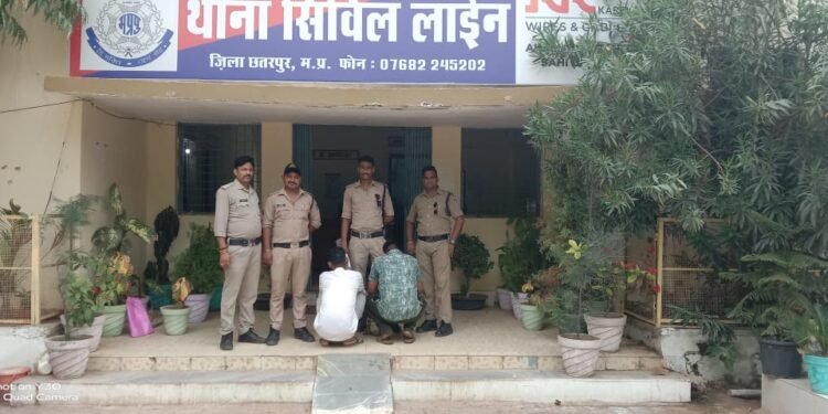 दो फरार आरोपी वीरू खटीक एवं धीरज बेदी  गिरफ्तार : थाना सिविल लाइन पुलिस ने भेजा जेल