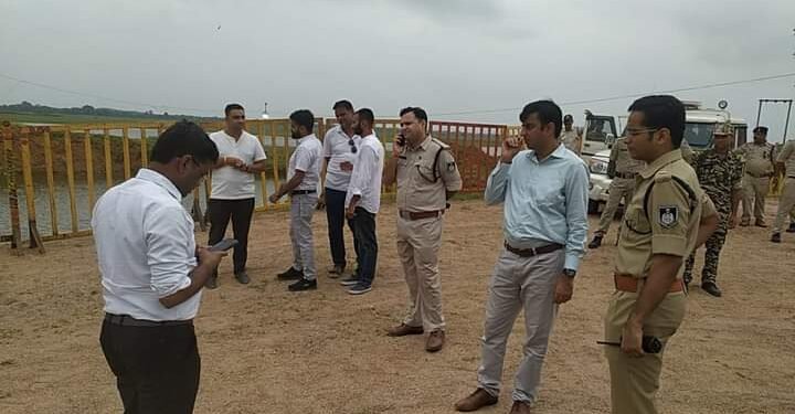 कलेक्टर-एसपी ने गणेश मूर्ति विसर्जन स्थल बूढ़ा बांध का किया निरीक्षण